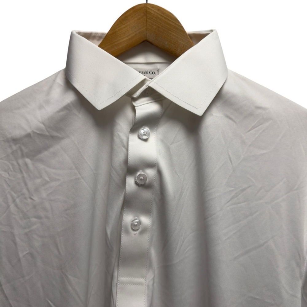 Collars & Co. NEW Mens Size L The Dress Collar White Performance Golf Polo Shirt